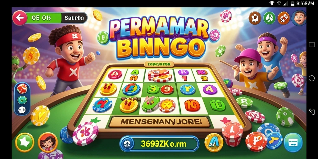 Tampilan gameplay seru 369ZK dengan suasana Bingo yang menarik.