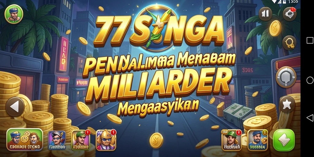 Tampilan gameplay 77SINGA yang mendebarkan dan penuh strategi.