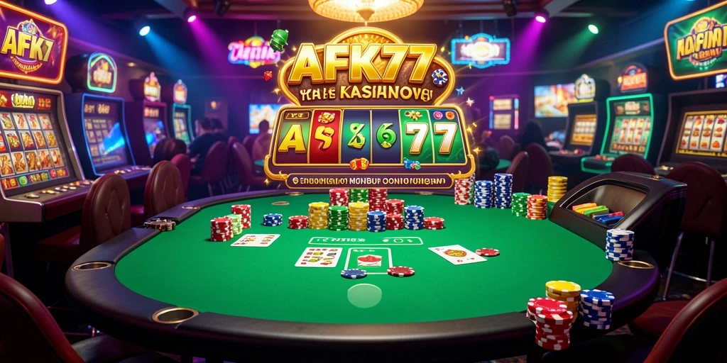 Screenshot gameplay AFK77 menampilkan suasana Kasino yang seru.