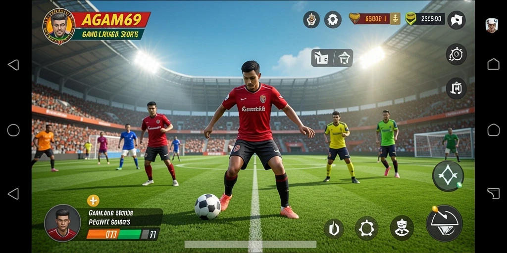 Screenshot dari gameplay AGAM69 yang menampilkan aksi seru dalam olahraga.