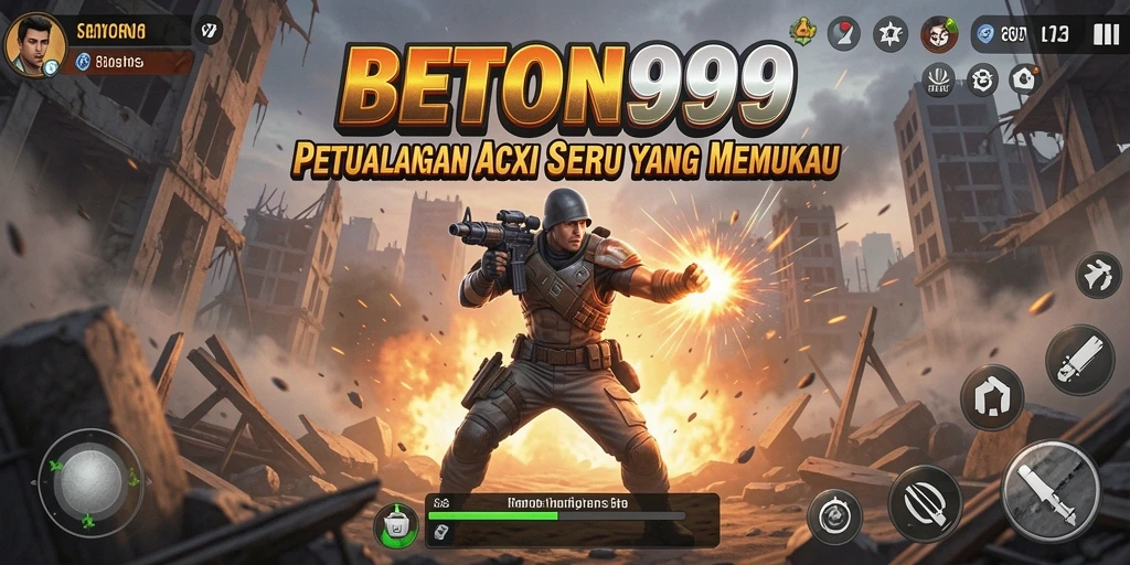 Tampilan gameplay BETON999 yang penuh aksi dan tantangan mendebarkan.