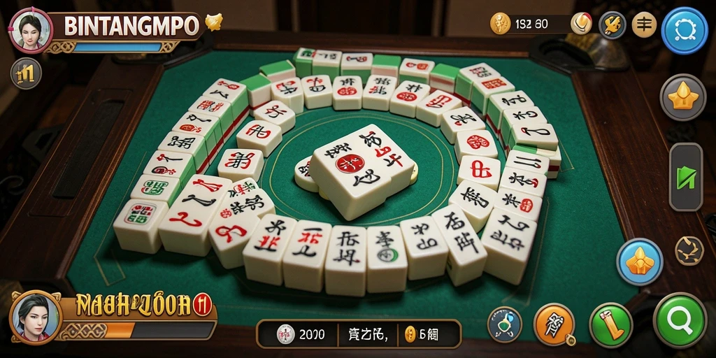 Tampilan gameplay Mahjong yang menarik dari BINTANGMPO.