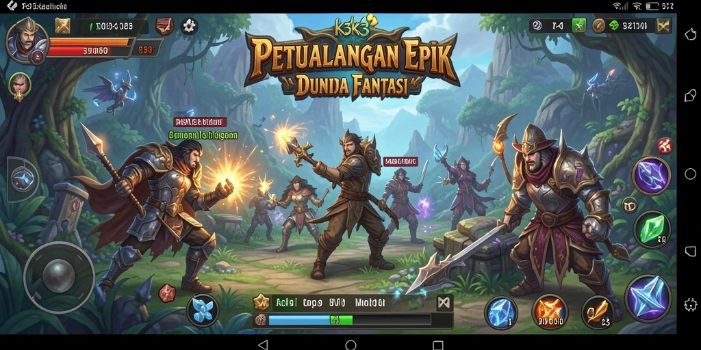 Screenshot K3K3 menampilkan petualangan seru dalam dunia RPG.