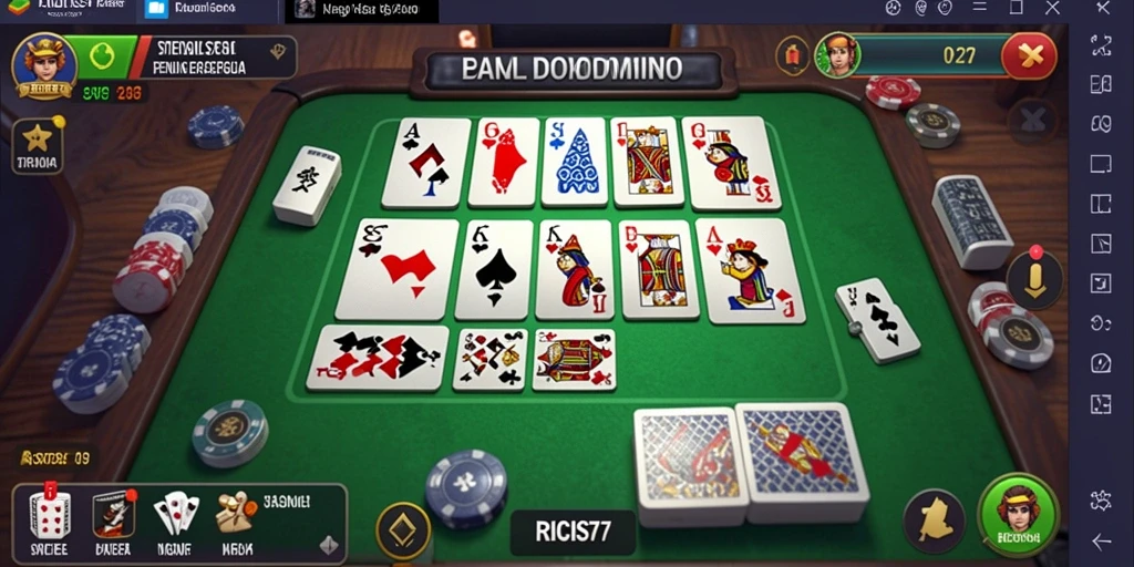 Tangkapan layar RICIS77 menampilkan aksi seru permainan Domino.