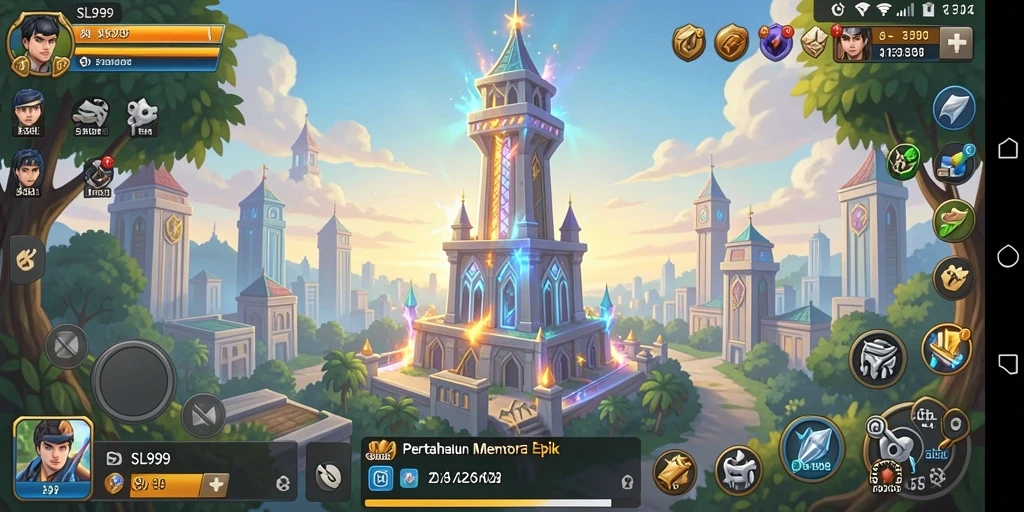 Gameplay mendebarkan di SL999 dengan pertahanan menara yang strategis.