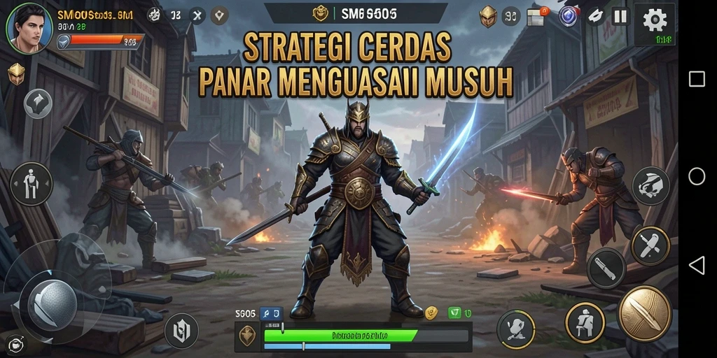 Tampilan gameplay menegangkan dalam pertempuran strategi.
