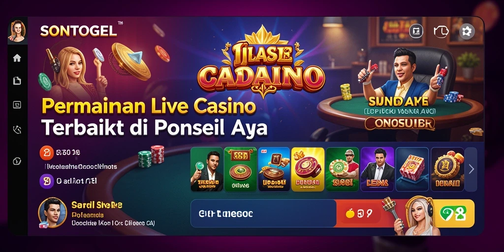 Tampilan gameplay Live Casino yang menantang dan mengasyikkan di SONTOGEL.