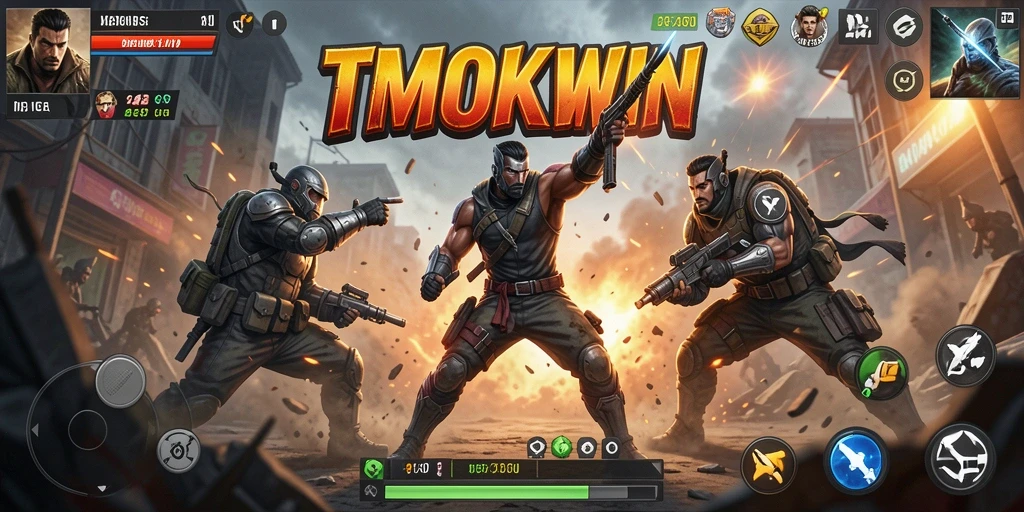Gameplay seru TMOKWIN dengan aksi bertarung yang mendebarkan.