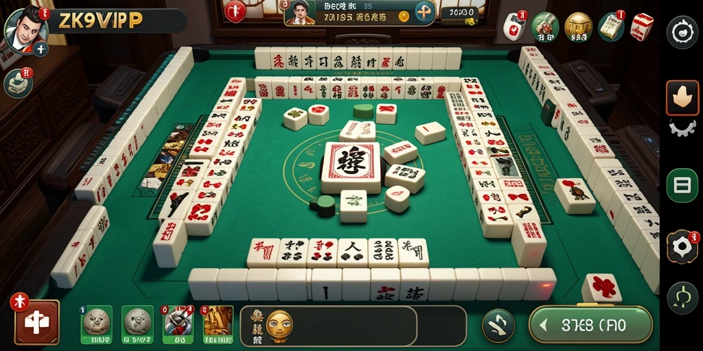 Screenshot gameplay ZK9VIP menampilkan tantangan Mahjong yang menarik.